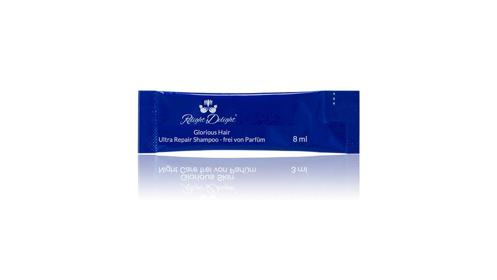 Glorious Hair - Ultra Repair Shampoo To Go - unbeduftet - Sachet 5er Set